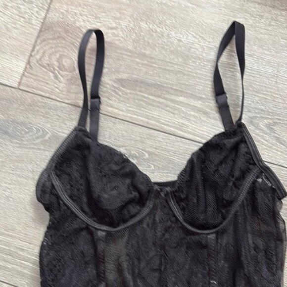 MM35 SHEIN Black Lace Bodysuit - Picture 2 of 8